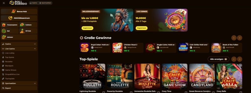 Rolldorado Live Casino