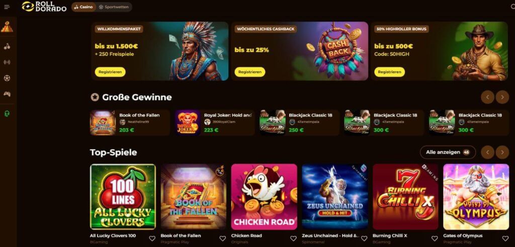 Rolldorado Casino Seite