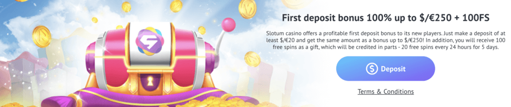 Willkommensbonus normal - Slotum Casino