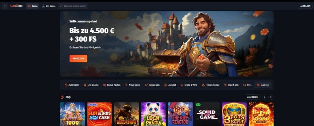 Slotlords Casino Seite