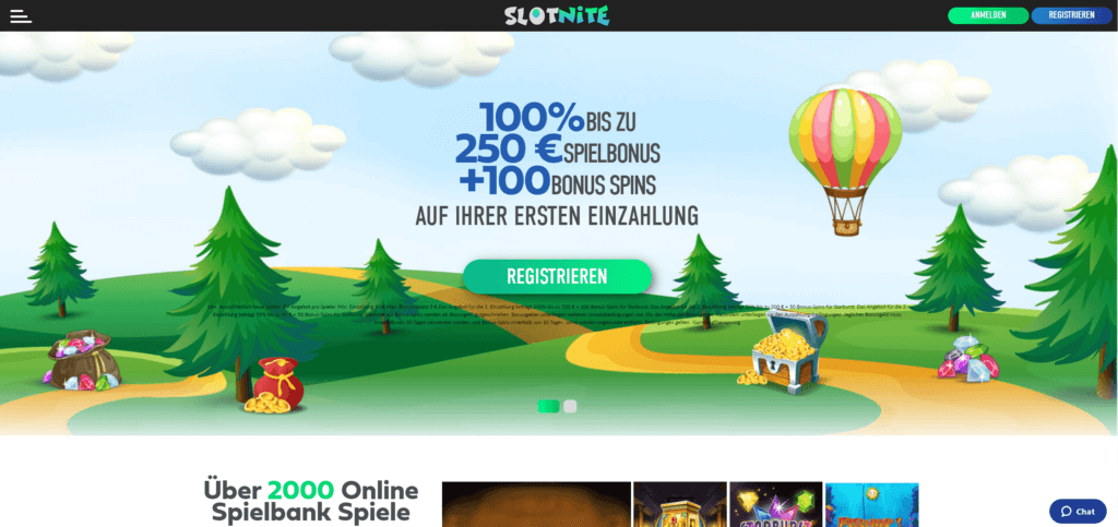 Slotnite Casino Homepage