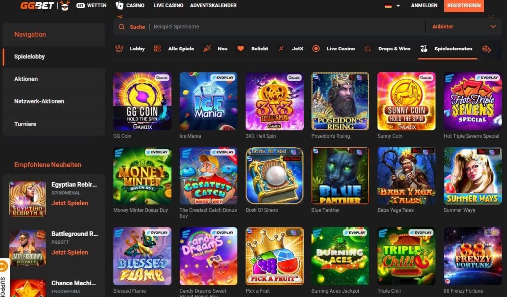 Slots bei GGBet