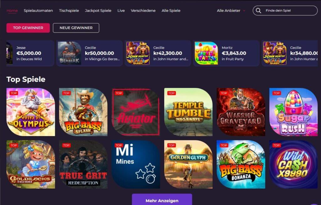 Im Shadowbit Casino kommen Sie in den Genuss von mehr als 2500 Casino Spielen