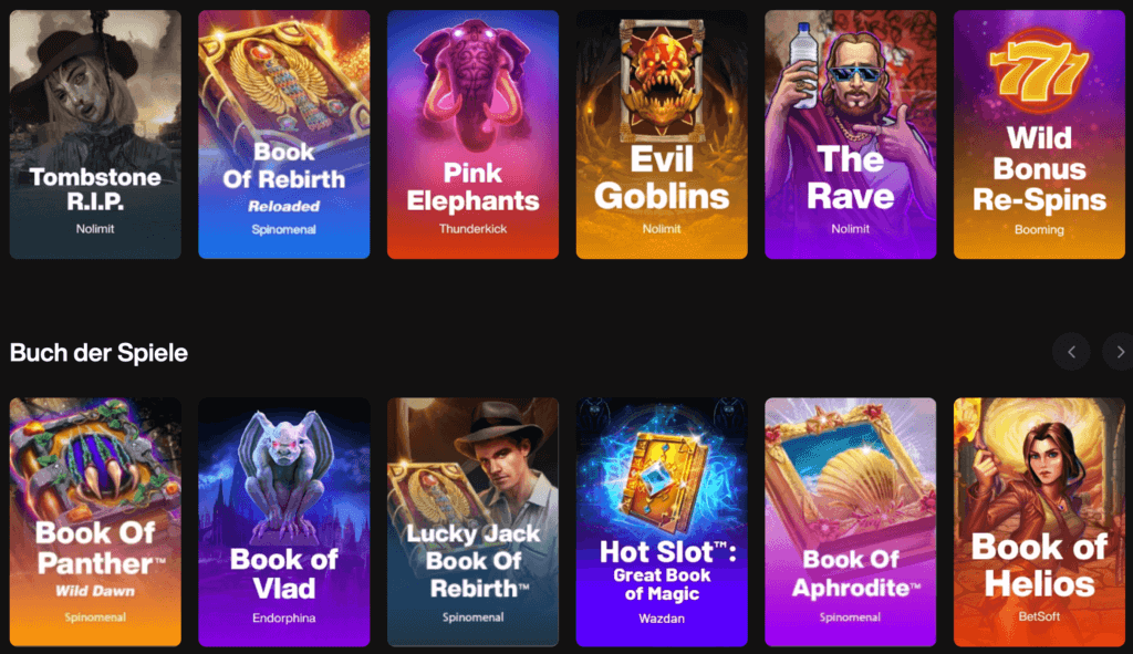 Slots bei Just Casino