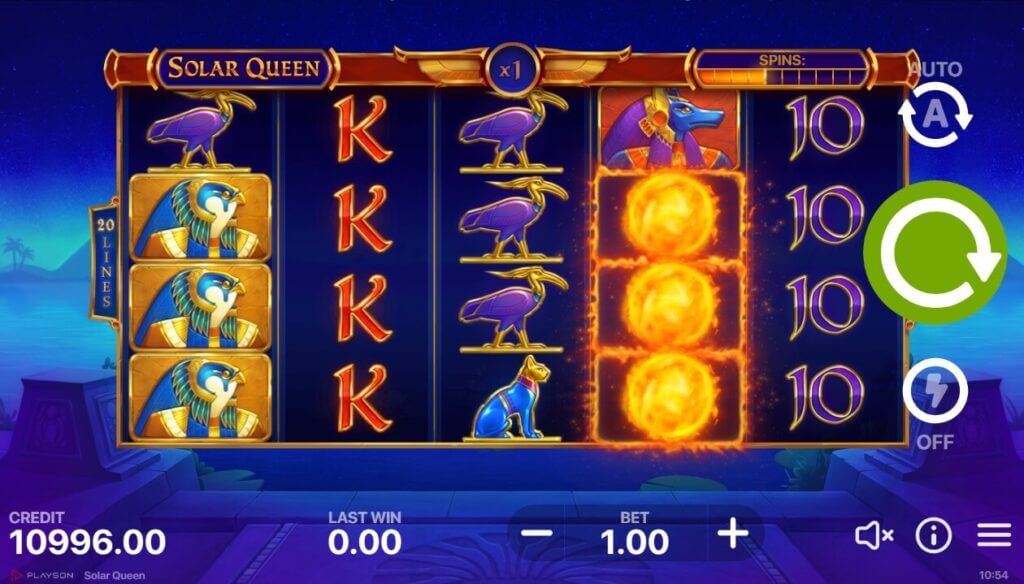 Die Features des Slots Solar Queen