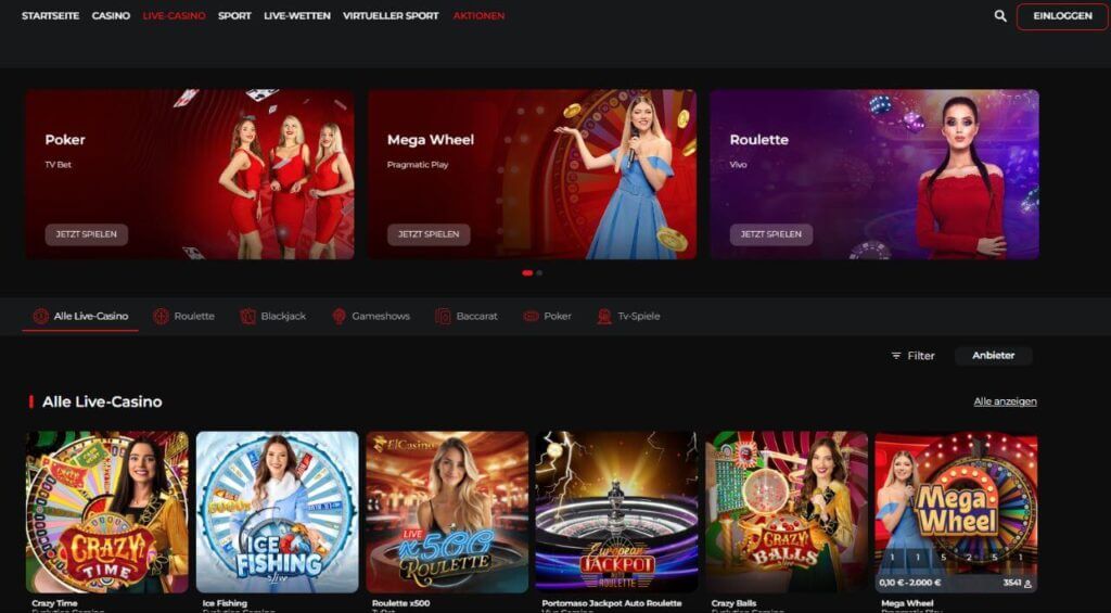 Spiderbets Live Casino
