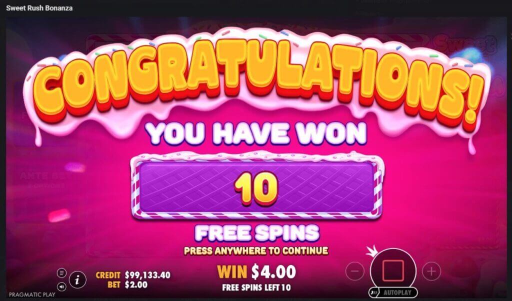 Sweet Rush Bonanza Freispiele