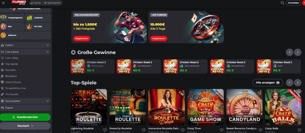 TurboWinz Live Casino