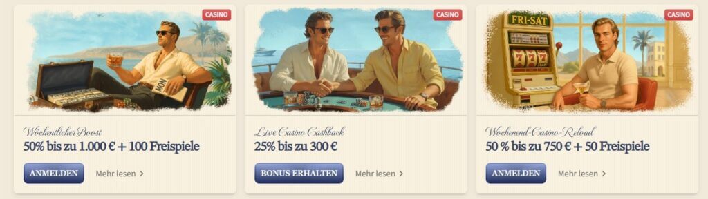 Die Auswahl an VipLuck Boni ist gut