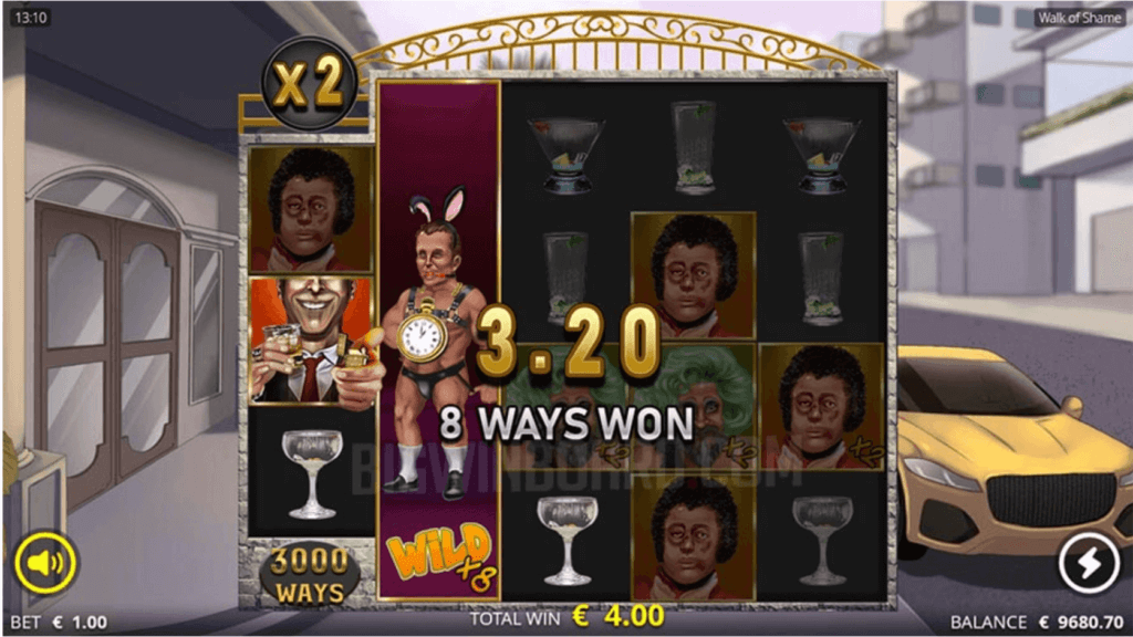 Super Free Spins mit Walking Stacked Multiplier Wild bei Walk of Shame