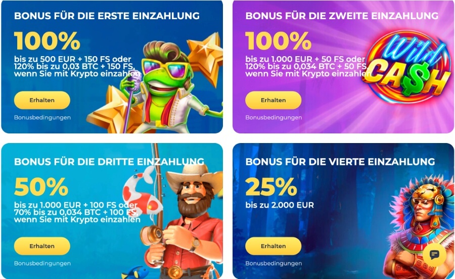 Willkommensbonus bei Luckystart