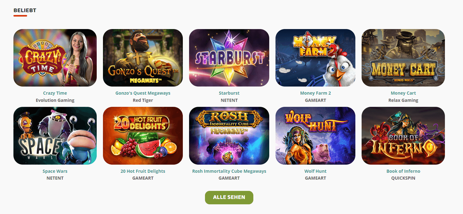 Yaa-Casino-bewertung-Spielauswahl