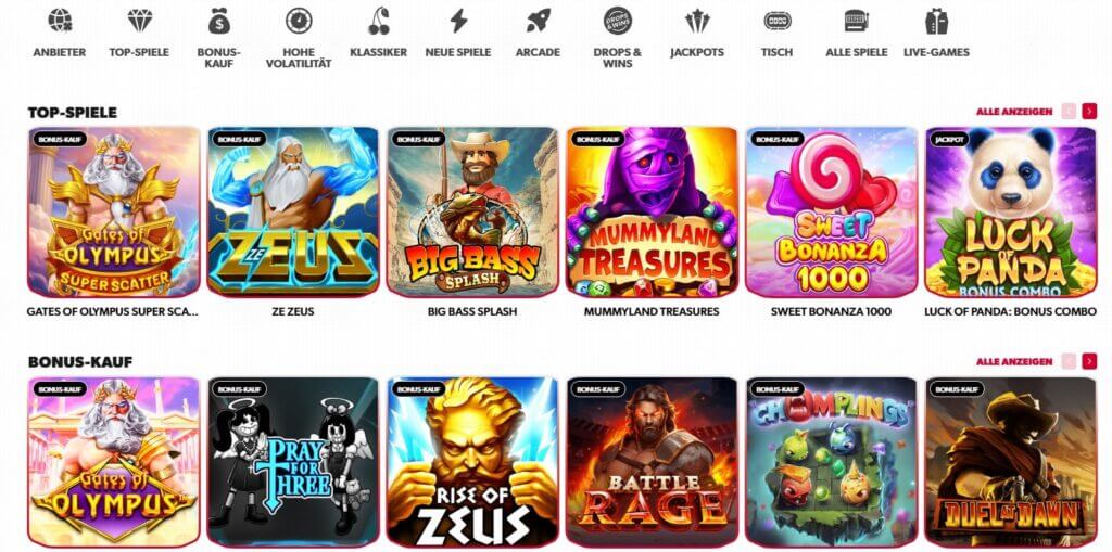 Slots im Betista Casino