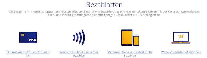 Bild Visa Zahlungsarten