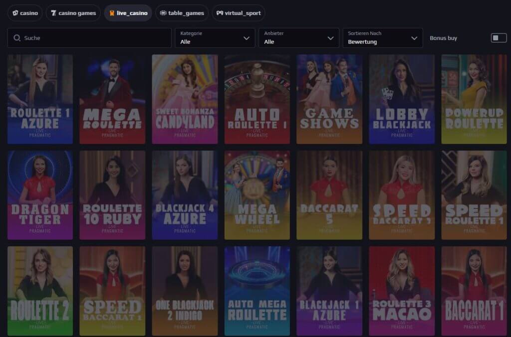 Blazespins Live Casino
