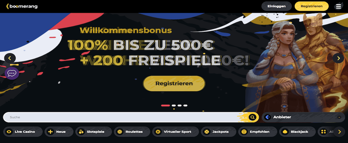 Boomerang Bet Spielsaal Neuer Provider nach einem Glücksspielmarkt