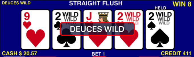 Deuces Wild Video Poker Bild Deuces Wild Video Poker