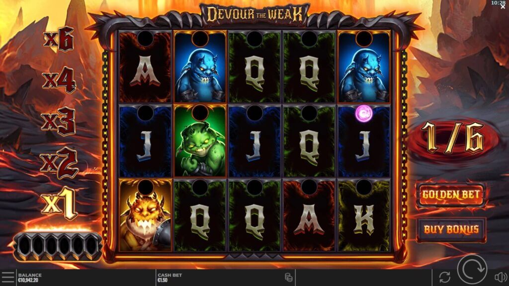 Besondere Funktionen werden bei Devour the Weak grafisch hervorgehoben