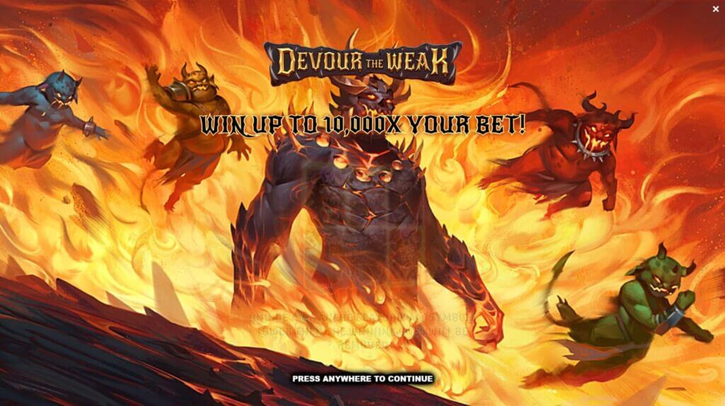 Devour the Weak von Yggdrasil hat einen 10.000-fachen Höchstgewinn