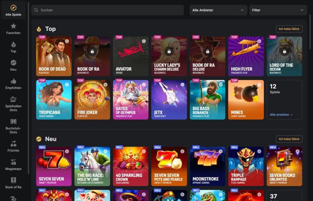 Slots im Fonbet Casino