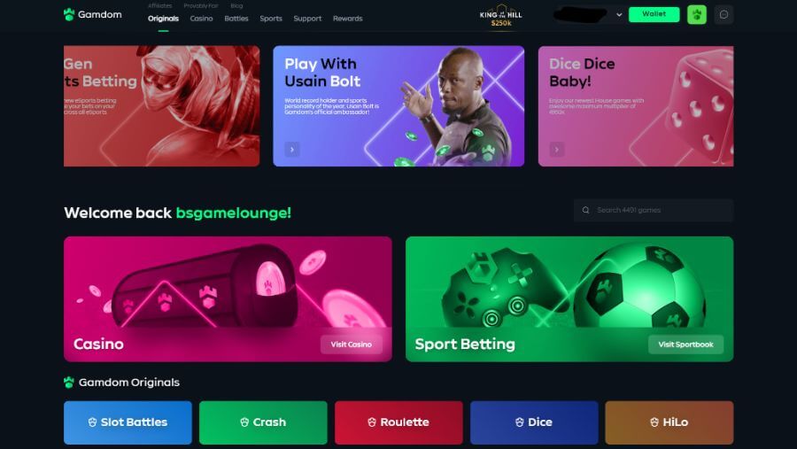 Das Gamdom Online Casino