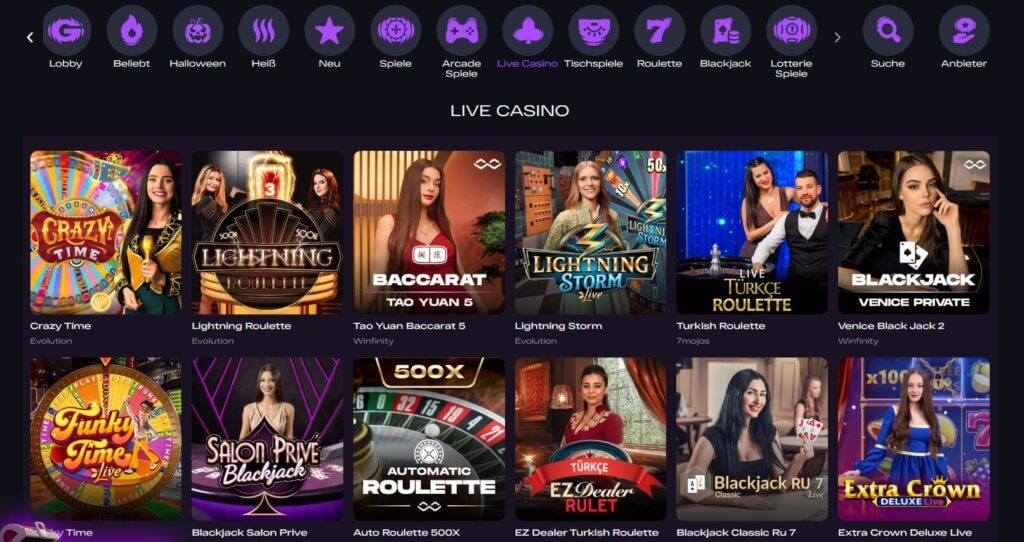 Glitch Spin Live Casino