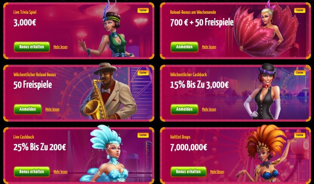 Ein paar Beispiele für die Joker8 Boni