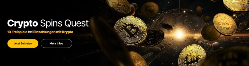 10 Freispiele gibt es im JustCasino für Krypto-Einzahlungen