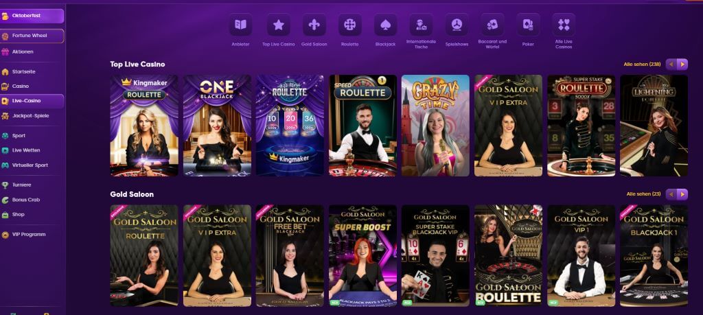 Kingmaker Live Casino