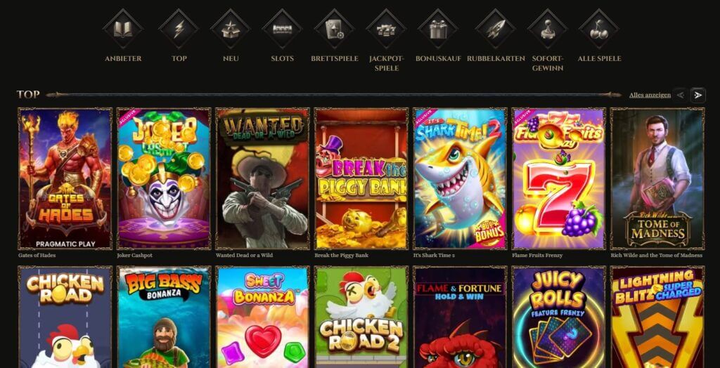 Slots im Kyngs Casino