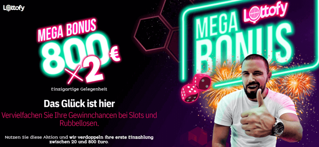 Mega Bonus bei Lottofy