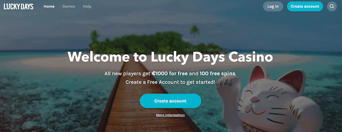 Lucky Days Register Lucky Days Design und Anmeldung