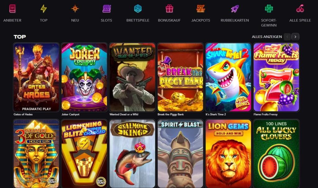 Slots im Mad Casino