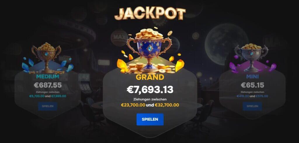 Drei Maxbit Jackpots können Sie gewinnen