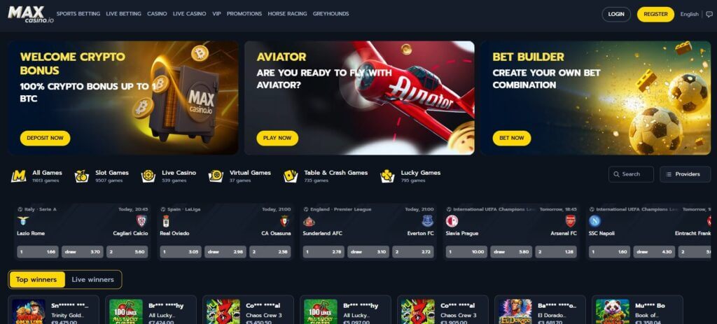 Derzeit gibt es die Maxcasino Webseite nicht auf Deutsch