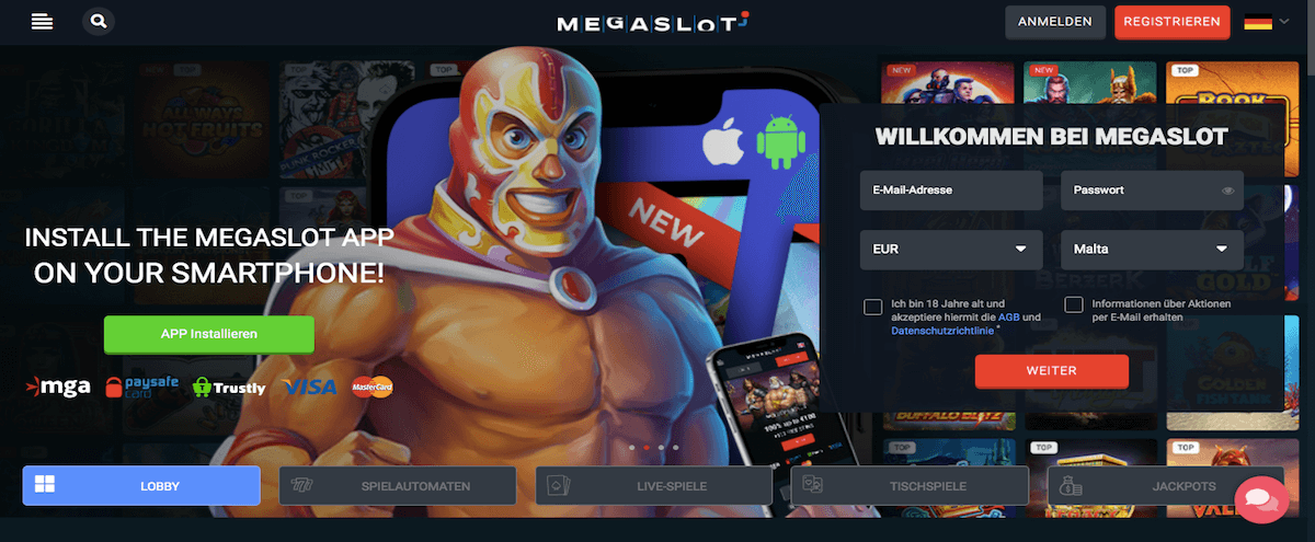 Megaslot Homepage