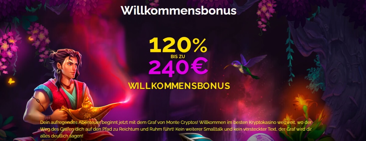 Montecryptos Willkommensbonus 2