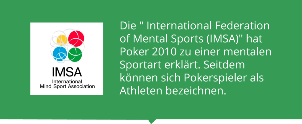 IMSA erklärt Poker zur mentalen Sportart