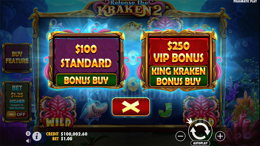 Release the Kraken 2 Bonuskauf Optionen