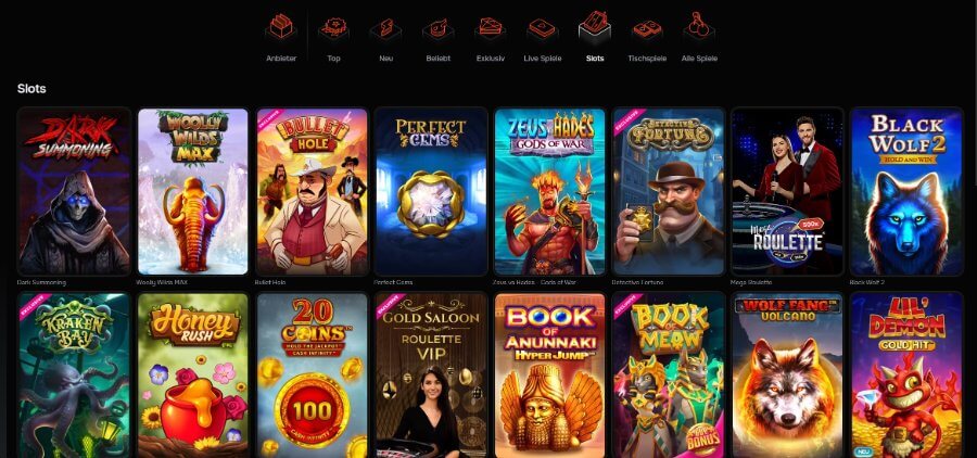 Die Revolution Casino Slots im Überblick.