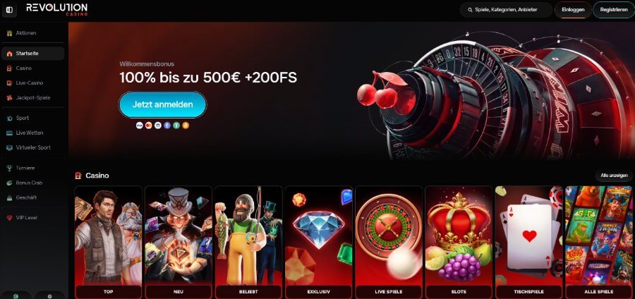 Das Casino heißt Sie willkommen
