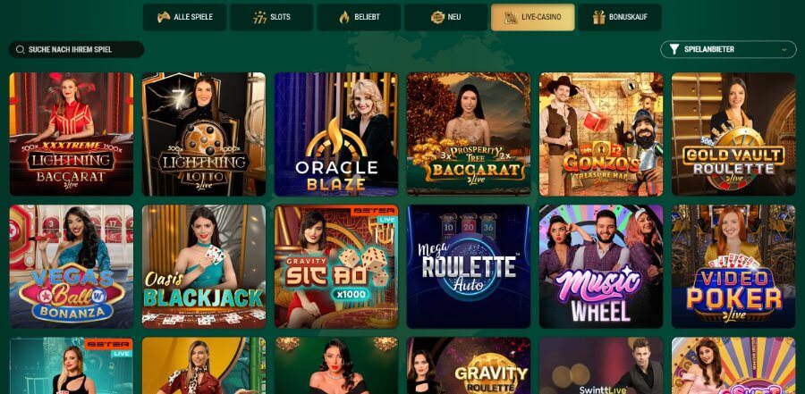 Live Casino bei Richard