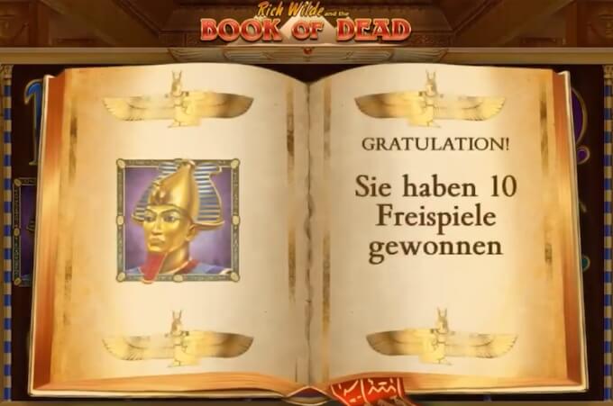 Bild book of dead Freispiele