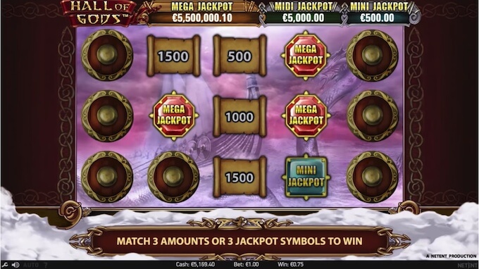 Bild Hall of Gods Jackpot Spiel