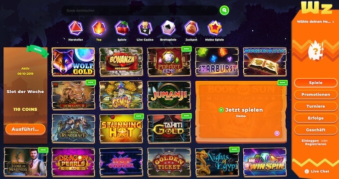 Wazamba Spielangebot Wazamba Casino Spielangebot