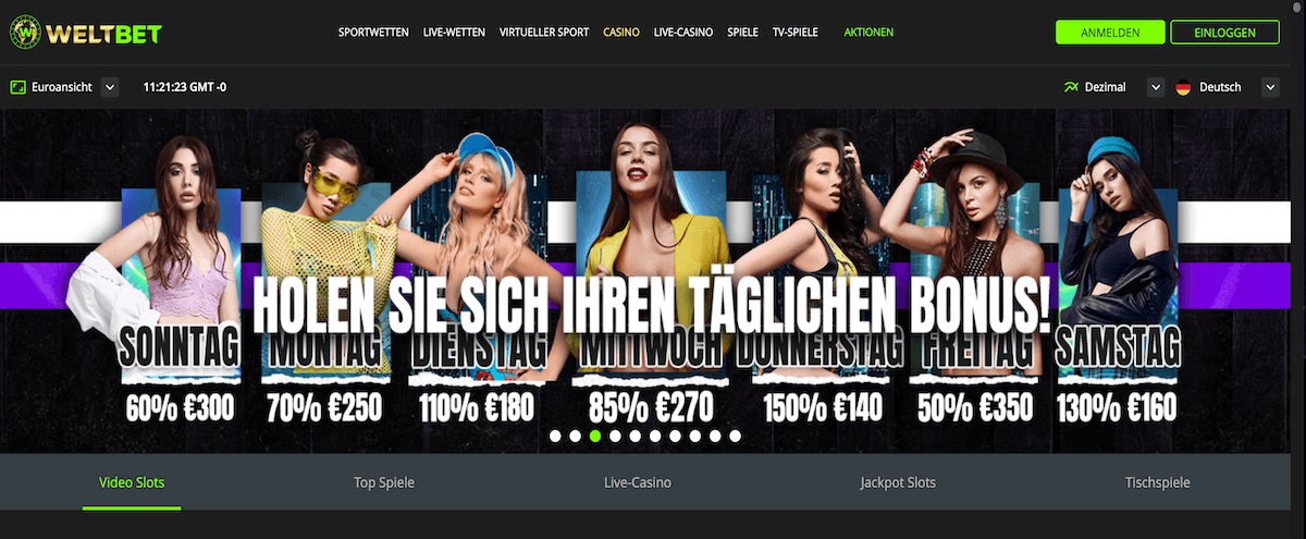 WELTBET Homepage