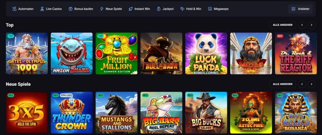 Slots im Slot Lounge Casino