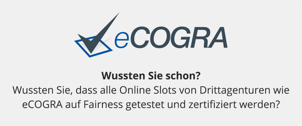 Fairness durch eCogra Zertifizierung