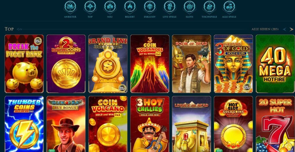 Slots im Slotuna Casino
