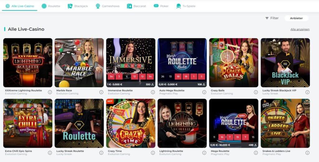 Spinoli Live Casino